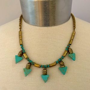 Turquoise arrow necklace